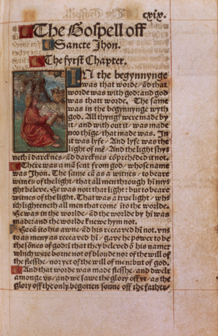 Page of Tyndale Bible
